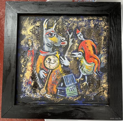 Панно на картоне акрил