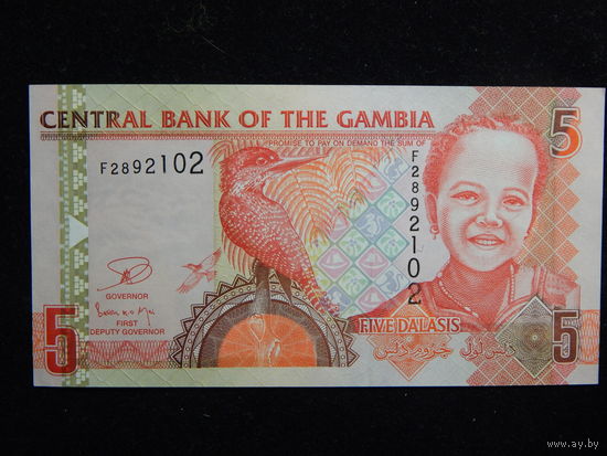 Гамбия 5 даласи 2012г UNC
