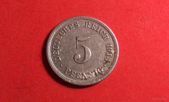 5 пфеннигов 1914 А. Германия.