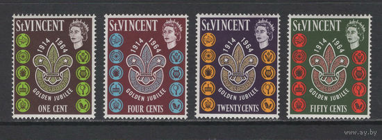 Сент-Винсент /St.Vincent  1964** Скауты золотой юбилей  SG#221-224