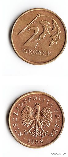 2 гроша Польша 1998 года