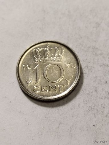 Нидерланды 10 центов 1978