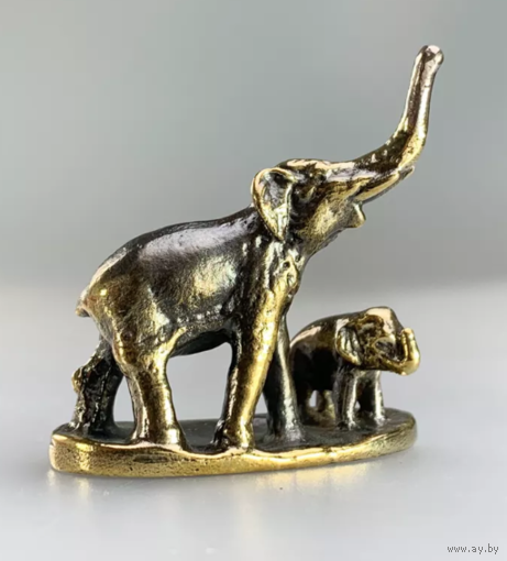 Статуэтка миниатюра Слоники Бронза