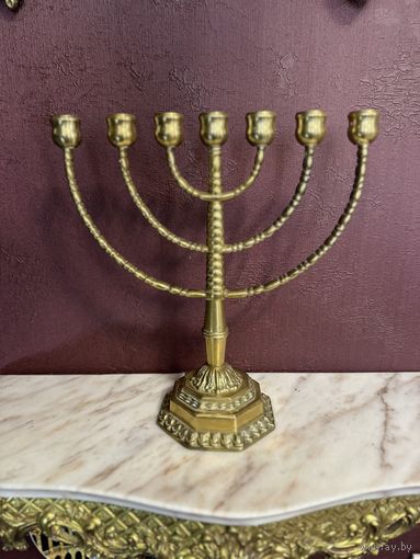 Менора, латунь, Европа, полнотелая, много лотов с рубля