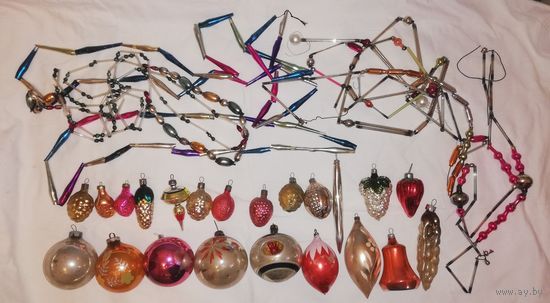 Елочные игрушки СССР, одним лотом