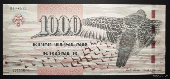 Фарерские острова 1000 крон 2011 года. Тип Р-33. Состояние UNC!