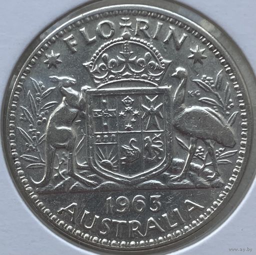 Австралия 1 флорин 1963 г. В холдере