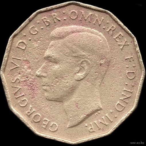 Великобритания 3 пенса 1937 г. КМ#849 (4-24)