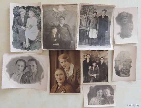 Фото бытовые 1940-1950 гг., 9 шт.