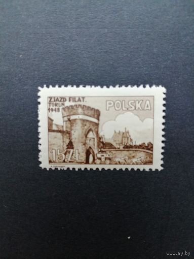 Польша 1948 Марка "Филателистический съезд в Торуни (Thorn)" (чистая**) Mi.503 каталог 2.00 евро