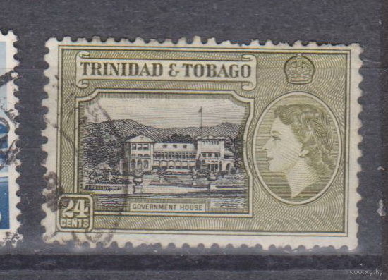 Британские Колонии Тринидад и Тобаго 1953 год Королева Елизавета II Архитектура Известные люди личности  лот 12