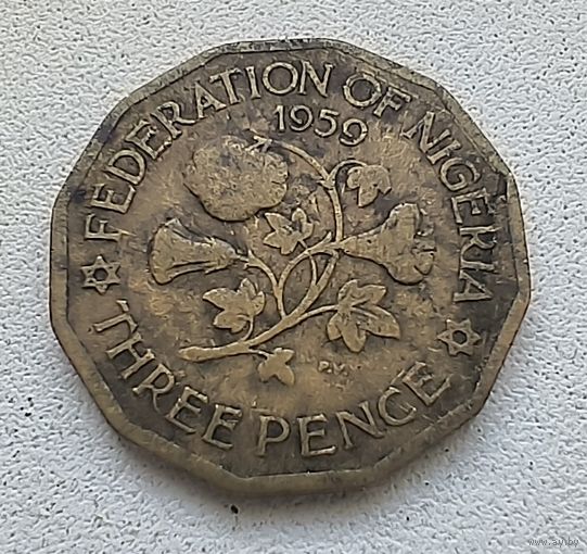 Нигерия 3 пенса, 1959  4-1-40
