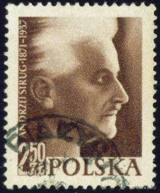 20 лет со дня смерти Анджея Струга Польша 1957 год серия из 1 марки