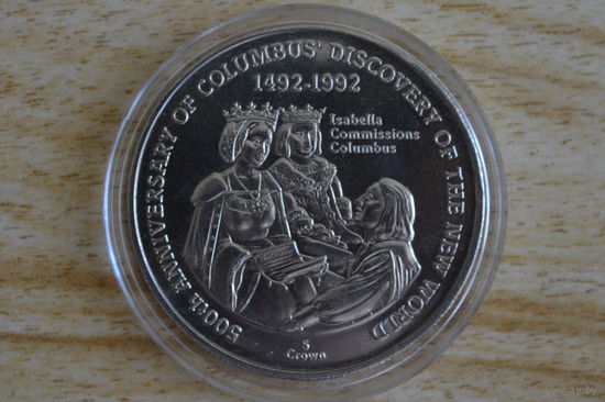 Теркс и Кайкос 5 крон 1991 (500 лет открытию Америки)