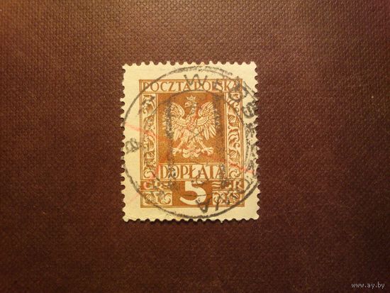 Польша 1930 г. Доплата.Герб ./04а/