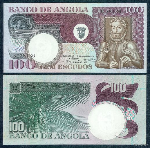 Ангола 100 эскудо 1973 год, UNC
