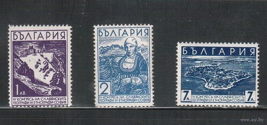 Болгария-1936, (Мих.304-306), **/* ( 2 м - **)  , Славянский конгресс (полная серия)