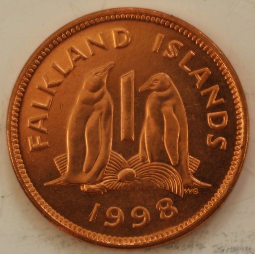 Фолклендские острова 1 пенни 1998 год, UNC