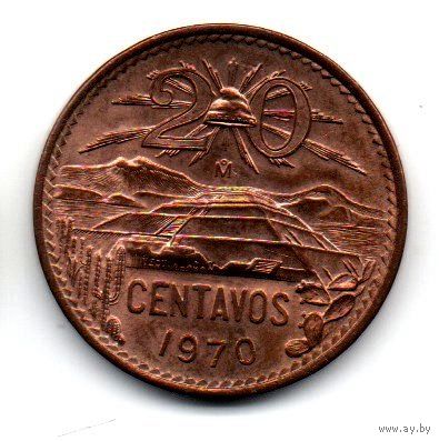 МЕКСИКАНСКИЕ СОЕДИНЁННЫЕ ШТАТЫ. 20 СЕНТАВО 1970. ОТЛИЧНАЯ