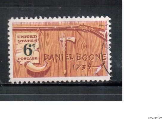 США-1968, (Мих.965) , гаш. , Фольклор, Пионер, Оружие(одиночка)