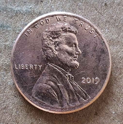 США 1 цент, 2019 г., цент Линкольна, без отметки мд: Филадельфия, KM# 468