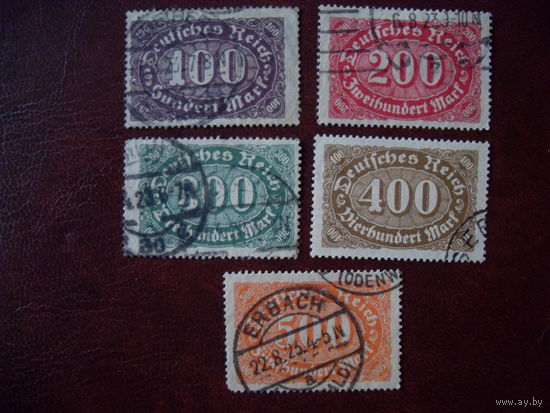 Mi.219-223 Wz1 Рейх. Германия. 1922 (mi.10 euro)