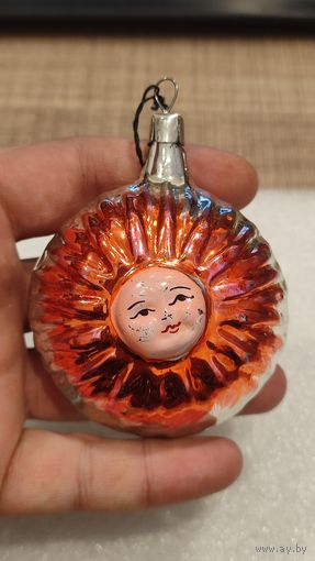 Игрушка елочная Солнце с лицом