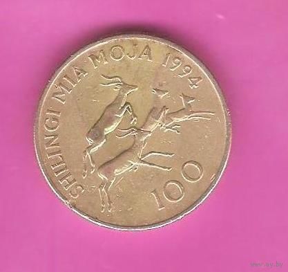 100 шилингов 1994г Танзания