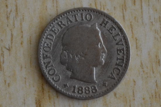 Швейцария 5 раппенов 1883 с 1 руб