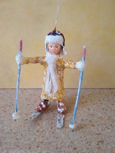 Ватная елочная игрушка.