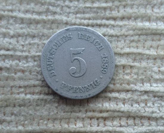 Werty71 Германия 5 пфеннигов 1889 А