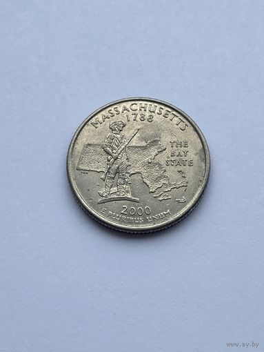 25 центов 2000 г. Массачусетс, США