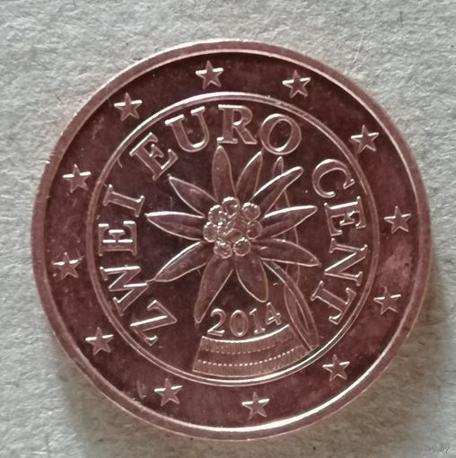 Австрия 2 евроцента, 2014 г., KM# 3083