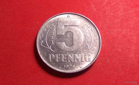 5 пфеннигов 1975. Германия - ГДР.