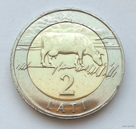 Латвия 2 лата 2009г.