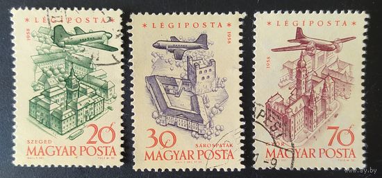 Венгрия 1958 самолет над зданием 3 из 10 .