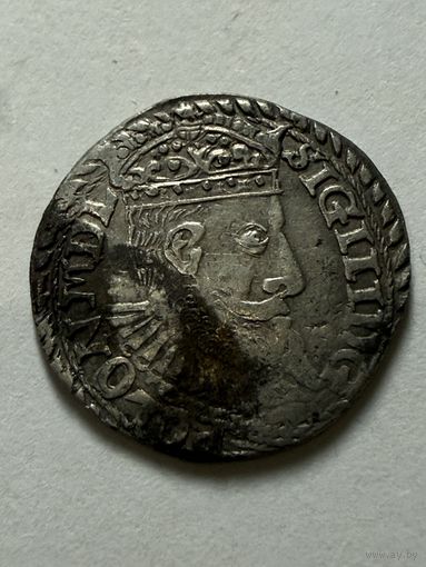 С рубля!3 гроша (трояк) 1598 IF Олькуш Сигизмунд 3 ваза!распродажа личной коллекции!