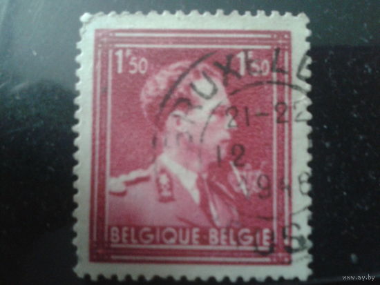Бельгия 1944 Король Леопольд 3  1,5 франка