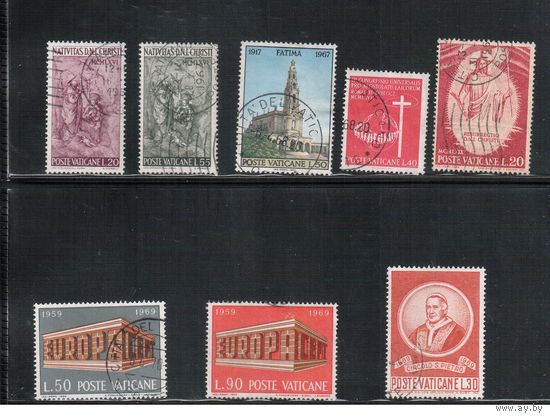 Ватикан-1966-1969,(Мих.)  гаш.  , Религия, Европа, 8 марок
