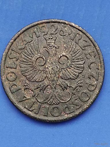 Польша II Республика(1919-1939) 2 гроша 1928 г., без мц. НЕПЛОХАЯ.