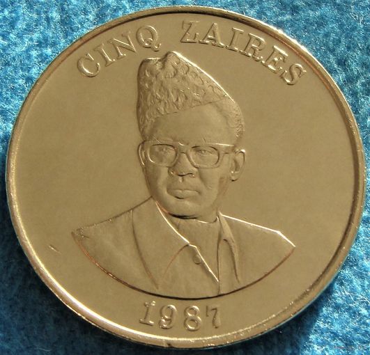 Заир. 5 заиров 1987 год  KM#14