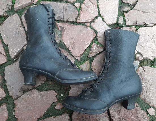 Ботинки женские, высокие, на шнуровке, на реконструкцию по ПМВ. Пр.36 р_р.