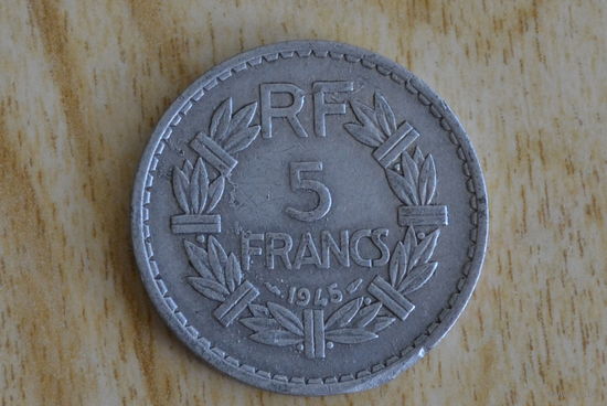 Франция 5 франков 1945