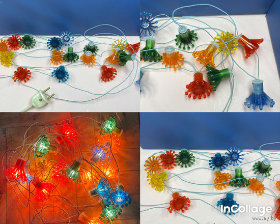 Винтажная советская электрическая гирлянда