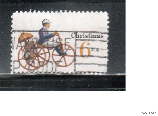 США-1970, (Мих.1019) , гаш. , Рождество, Игрушки,