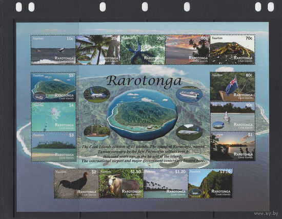 Раротонга Острова Кука /Rarotonga Cook Islands 2011** Туризм Морские пейзажи Фауна  Michel 41 евро