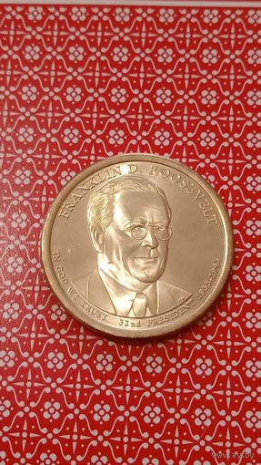 США 1 доллар 2014 Р 32 президент Roosevelt