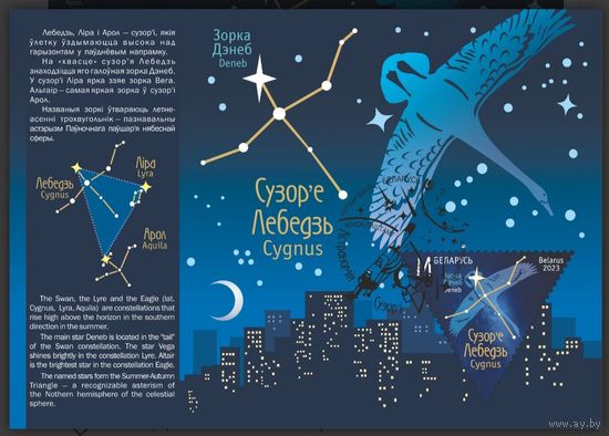 Картмаксимум "Астрономия. Созвездие Лебедь"