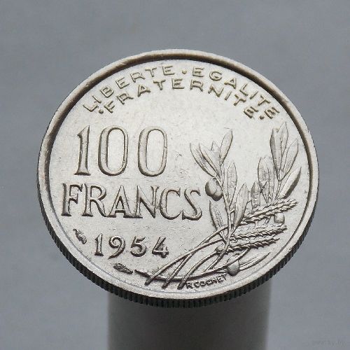 Франция 100 франков 1954