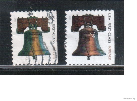 США-2007 (Мих.4201-4202) , гаш., Стандарт, Колокол , 2 выпуска